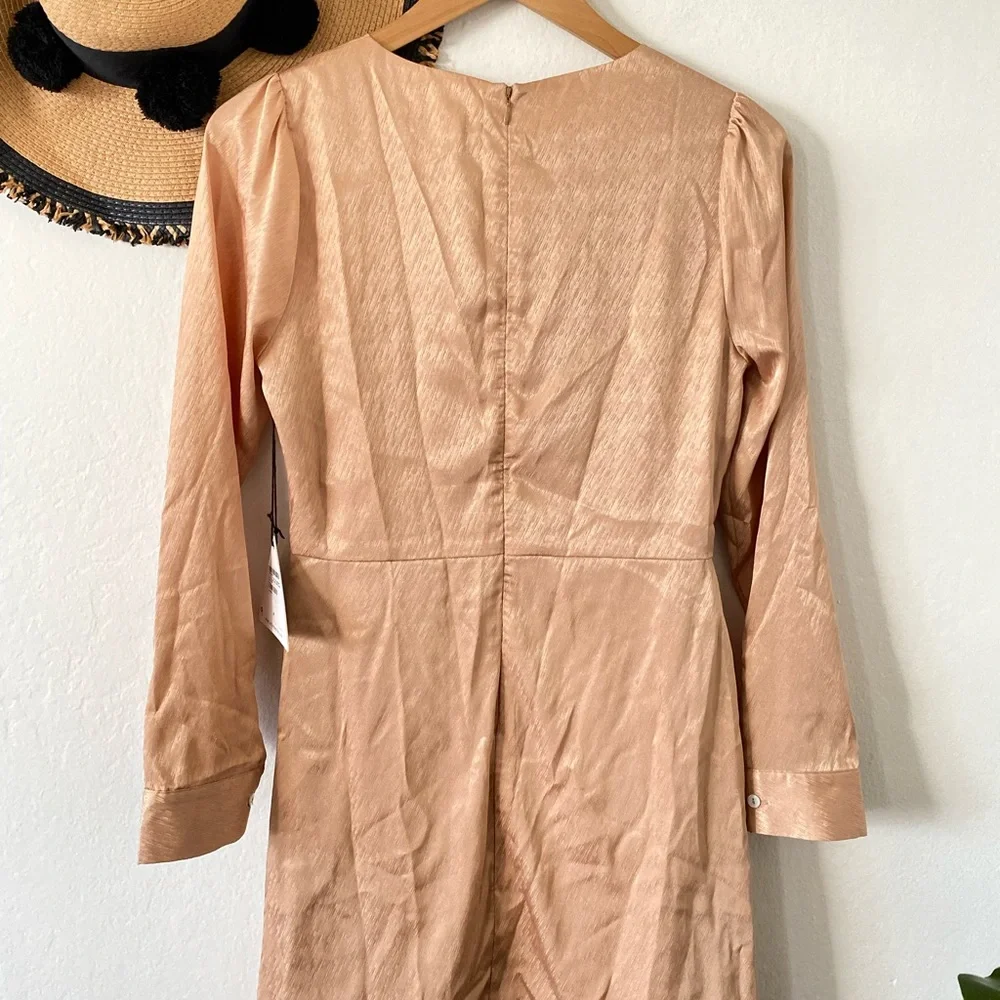 NWT Lost + Wander High Roller Gold Mini Dress Size Small NYE Holiday Dress